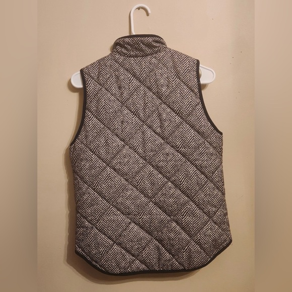 J. Crew Black and White Herringbone Vest - Picture 2 of 7